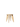 Wooden stool with three legs on a white background