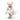 Steiff Teddy bear of Marilyn Monroe in a white dress on a white background with an embroidery on the bottom of her left foot