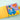 Children's felt book with colorful moveable parts on a light blue background