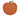A stylized Ferm Living orange-brown apple rug with a small dark brown stem and a muted sage green leaf, shown on a plain white background.