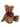 Charlie Bears Chestnut, a 37cm bear in chestnut-brown long-pile plush with a sheer brown bow