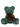 Charlie Bears Fir, a 30cm bear in long-pile green plush with a sheer brown bow