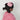 Child wearing a pink dress and headband with a white background
