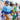 Children in colorful costumes dancing together