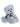 Charlie Bears Hyacinth, a 41cm powder-blue Plumo bear in plush with mohair and alpaca, wearing a scarf