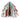 A 3D pop-up cardboard book shaped like a Christmas tree, featuring illustrated winter scenes with children, snow, and festive decorations on its folding pages, set against a plain white background.
