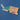 A cat made from the wooden blocks on a blue background