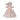 Stuffed Maileg toy with a lace dress on a white background