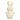 Knitted cream-colored bunny toy on a white background
