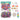 Rainbow Loom bracelet kit with colorful rubber bands, beads, and tool on a white background