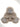 Charlie Bears Thud, a 36cm yeti in short grey and long beige plush with oversized paws