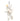 White Steiff teddy bear keychain with a yellow tag on a white background