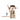 Stuffed animal mouse in a fishing outfit with a rod and fish on a white background