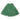 Green dress shaped like a Christmas tree with decorative elements on a white background