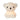 Cute bear-shaped night light on a white background