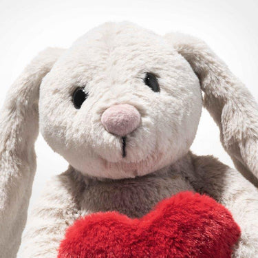 Steiff, Soft Cuddly Friends Hoppie Rabbit Love with Grey Fur, 16 cm