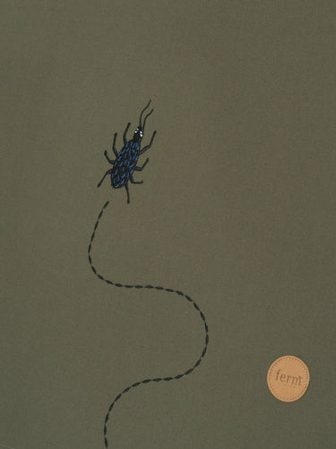 Ferm Living, Play Tent with Beetle Embroidery, Olive