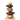Stackable wooden stones on a white background