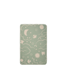 Ferm Living Skye Blanket in tea green and parchment, an 80 x 120 cm reversible brushed cotton blanket