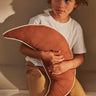 Ferm Living Moon Cushion in brown clay, second view