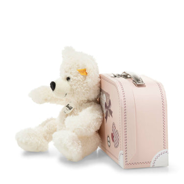 Steiff Plush Teddy Bear, "Lotte" with her Pink Suitcase 28cm