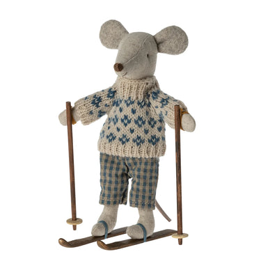 Maileg Winter Mouse, Dad with Skis
