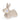 Quut Hoppi Bunny Light Grey, a 50 × 56 cm inflatable bunny bouncer in vinyl