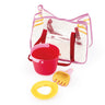 Quut Beach Essential Set Cherry, a Bucki, Raki and Magic Shaper in a clear bag 39 × 28 × 21 cm