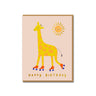 1973 Giraffe Birthday greeting card — front