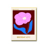 1973 Rose Mallow Birthday Love greeting card — front