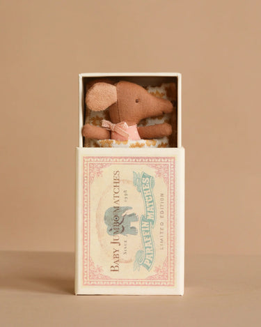 Maileg, Sleepy Wakey Baby Mouse in Matchbox - Rose 2025 Edition