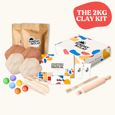 Sunday & Clay, The 1kg Starter Clay Kit, White Clay