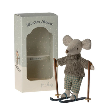 Maileg, Winter Mouse - Big Brother with Skis