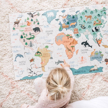 Mindful & Co Kids World Map Floor Puzzle