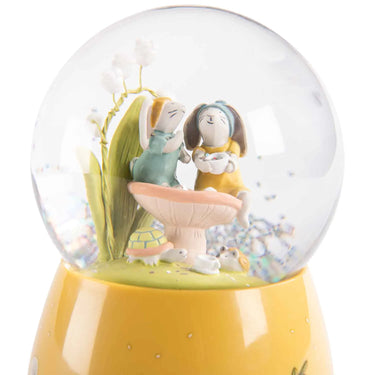 Trois Petits Lapins Musical Snow Globe
