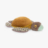 Moulin Roty Small Turtle, a 36 cm soft turtle with a velvet shell and spotted flippers, from Tout autour du monde