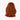 Brown furry plush toy from behind on a white background
