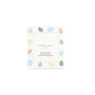 Mindful & Kids Co, Worry Stones – Calming Sensory Fidget for Kids, Set of 6