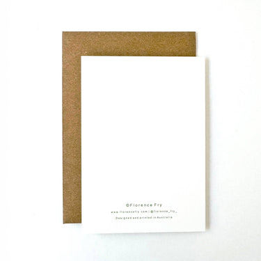 Brown textured border with white paper inside on a white background, featuring 'Florence Fry' branding.