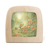 Toverlux Pixie Forest silhouette by Anne Illustraties, 19 × 19 cm, winged pixies among toadstools