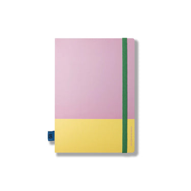 Any Day Now Bound Dot Grid A5 Notebook, Pink & Yellow