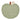 A Ferm Living green apple with a small brown stem and a cream-colored accent at the top, centered on a solid white background.