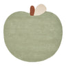 A Ferm Living green apple with a small brown stem and a cream-colored accent at the top, centered on a solid white background.
