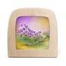 Toverlux Purple Delight silhouette by Baukje Exler, a 19 × 19 cm spring piece in oil pastel