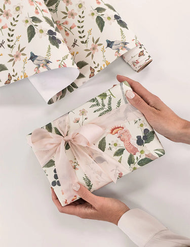 Bespoke Letterpress Gift Wrap Roll 3m - Cockatoos