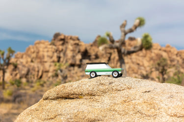 Candylab Big Sur Green - Solid Beech Wood Adventure Truck with Metal Roof Rack