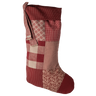 Maileg Christmas Stocking - Flower, a 59cm patchwork Christmas stocking in mixed fabrics