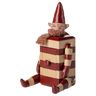 Maileg Elf with Drawer in red, a 17cm wooden Christmas elf with a small drawer in its front