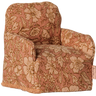 Maileg Folding Chair Mouse in Flower, a 7.5cm Mouse-scale folding chair in flowered fabric