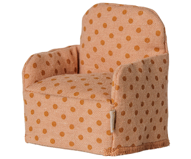 Maileg Folding Chair Mouse in Dots, second view